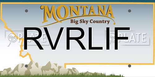 RVRLIF Montana License Plate