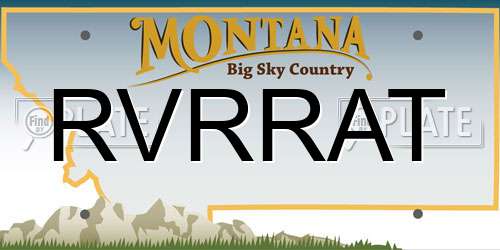 RVRRAT Montana License Plate