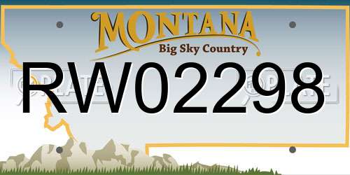 RW02298 Montana License Plate