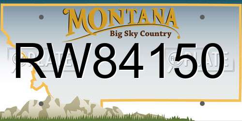 RW84150 Montana License Plate