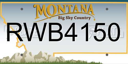 RWB4150 Montana License Plate