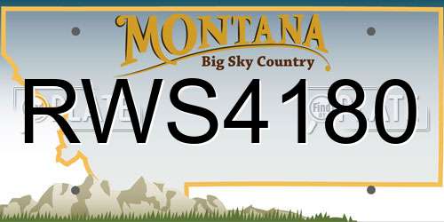 RWS4180 Montana License Plate