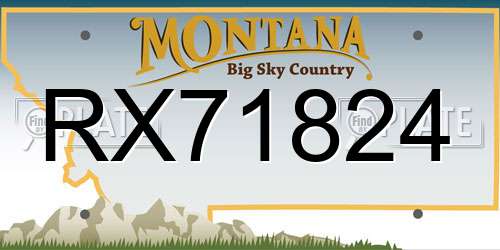 RX71824 Montana License Plate