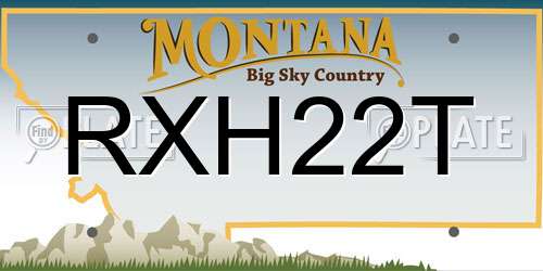 RXH22T Montana License Plate
