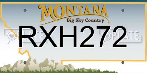 RXH272 Montana License Plate