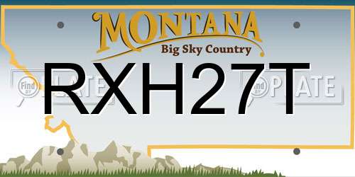 RXH27T Montana License Plate