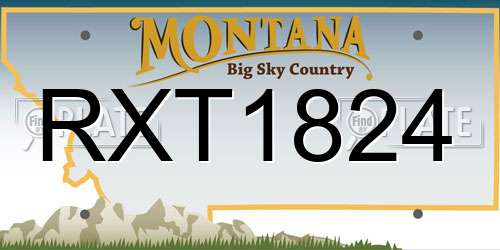 RXT1824 Montana License Plate