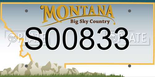 S00833 Montana License Plate