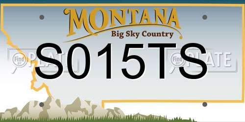 S015TS Montana License Plate