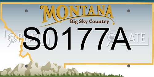 S0177A Montana License Plate