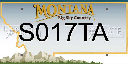 S017TA Montana License Plate