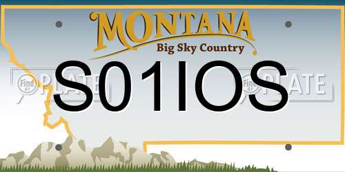 S01IOS Montana License Plate