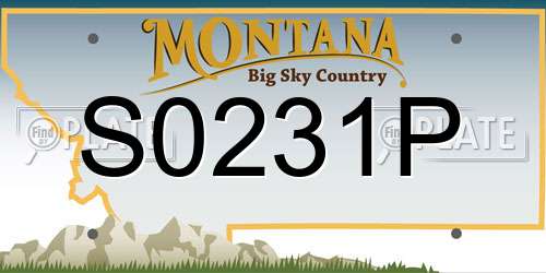 S0231P Montana License Plate