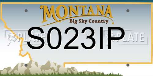 S023IP Montana License Plate