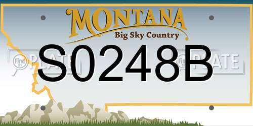 S0248B Montana License Plate