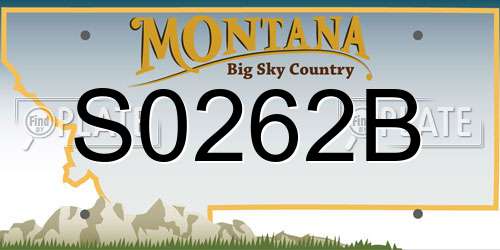 S0262B Montana License Plate
