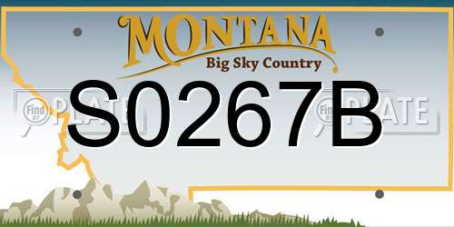 S0267B Montana License Plate