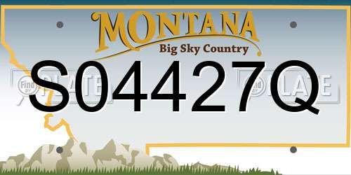 S04427Q Montana License Plate