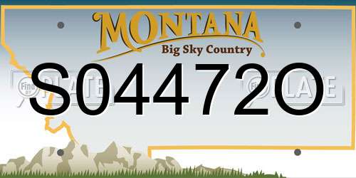 S04472O Montana License Plate