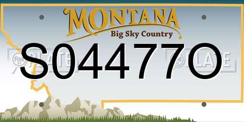 S04477O Montana License Plate