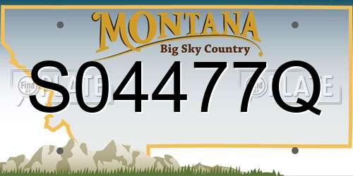 S04477Q Montana License Plate