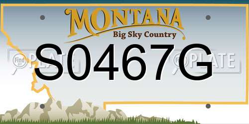 S0467G Montana License Plate