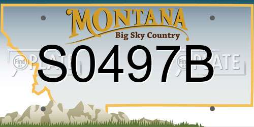S0497B Montana License Plate