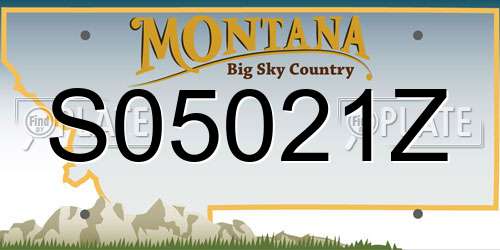 S05021Z Montana License Plate