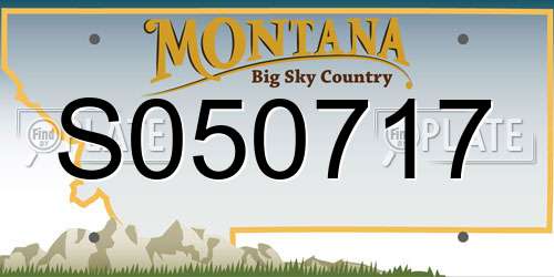 S050717 Montana License Plate