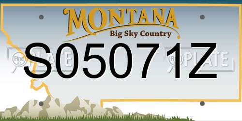 S05071Z Montana License Plate