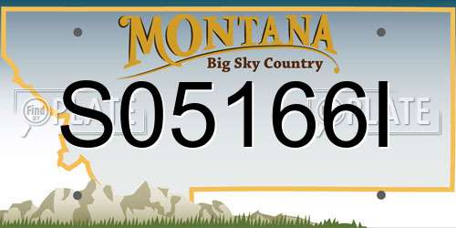 S05166I Montana License Plate