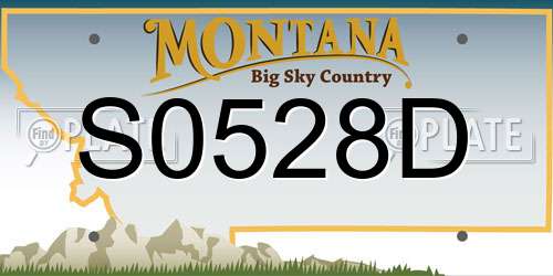 S0528D Montana License Plate