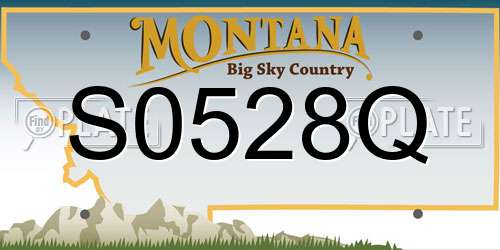 S0528Q Montana License Plate