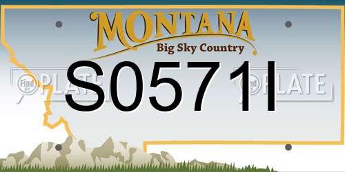S0571I Montana License Plate