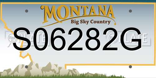 S06282G Montana License Plate