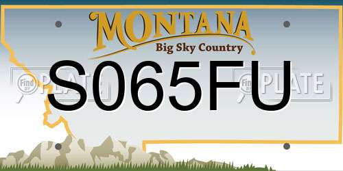 S065FU Montana License Plate