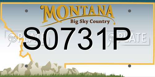 S0731P Montana License Plate
