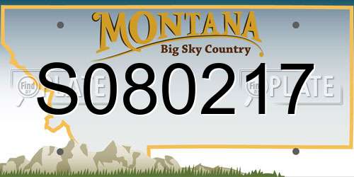S080217 Montana License Plate