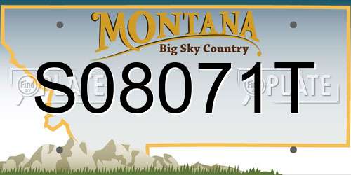 S08071T Montana License Plate
