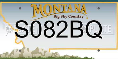 S082BQ Montana License Plate