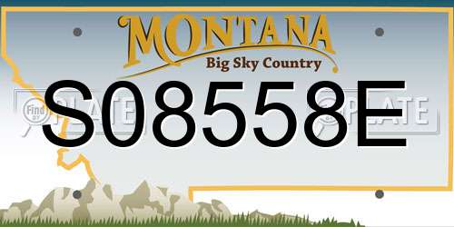 S08558E Montana License Plate