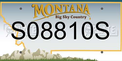S08810S Montana License Plate