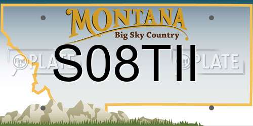 S08TII Montana License Plate