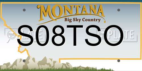 S08TSO Montana License Plate