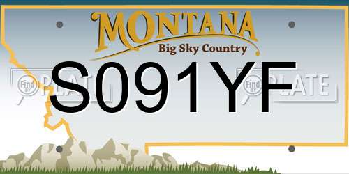 S091YF Montana License Plate