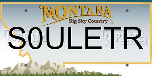 S0ULETR Montana License Plate