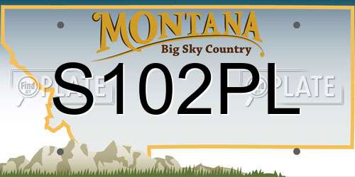 S102PL Montana License Plate