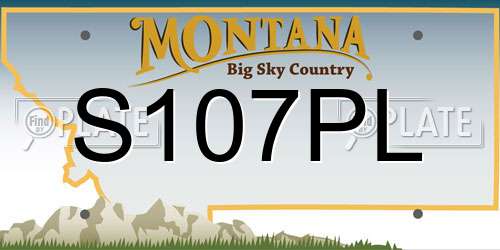 S107PL Montana License Plate