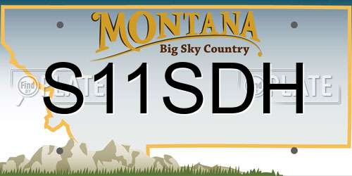 S11SDH Montana License Plate