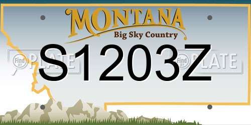 S1203Z Montana License Plate